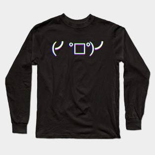 Kaomoji -Angry Flip Long Sleeve T-Shirt